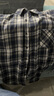 CLOR格子长袖衬衫男士秋冬季潮流ins宽松休闲衬衣外套CLCX04藏青L 实拍图
