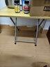 坤奉可折叠餐桌家用小桌子出租屋小户型吃饭简易方桌户外便携摆摊桌 胡桃色【60*40*50】简约镀锌腿 实拍图