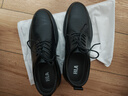 海澜之家HLA皮鞋男商务休闲秋冬正装德比鞋子HAAPXM1EBH090 黑色增高款43 实拍图