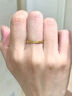 中国珠宝碎碎冰黄金戒指新款素圈指环足金戒指生日情人节礼物送女友老婆 碎碎冰黄金戒指约0.6g 【10号】 实拍图