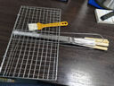 不锈钢烤鱼夹烧烤签子网夹羊肉串烧烤针夹网烧烤鱼网烧烤工具全套 20*27方盘*2个 实拍图