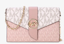 MICHAEL KORS【新年情人节礼物】迈克高仕 MK Charm 女士中号老花链条包斜挎包 芭蕾粉/深粉/白色 641 NS 实拍图