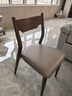 朴愫木作餐椅家用黑胡桃实木椅子现代简约餐桌椅餐厅靠背椅轻奢书桌椅 卡其色软包1把丨现货 实拍图