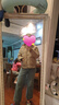 坦博尔羽绒服女短款翻领韩版宽松女士灯芯绒外套TD236266 奶茶棕 160  实拍图