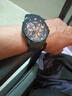 马克华菲（FAIRWHALE）手表机械表全自动镂空男士手表防水夜光男表瑞士品质腕表圣诞礼物 FW6030黑壳黑胶带款 实拍图