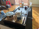 瓷牌茗茶具功夫茶具茶盘实木家用整套四合一电热炉茶台茶托盘排水式仿乌金石 4合1招财进宝变色茶盘全自动炉 实拍图