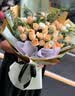 领香鲜花速递33朵香槟玫瑰花束送老婆表白女友生日礼物全国同城配送 33朵玫瑰混搭花束—此生挚爱 实拍图