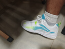 李宁（LI-NING）乒乓球鞋羽毛球鞋鹰眼2.0国家队比赛训练鞋 标准白/浅水蓝 42  实拍图