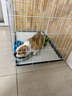 憨憨宠 狗笼猫笼 狗笼子小型犬带厕所幼犬折叠便携猫笼子宠物笼具兔笼 白色 前出盘狗丝笼 85*61*71cm 实拍图