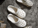 洁丽雅手术室专用洞洞鞋男士夏季外穿防滑EVA防臭沙滩凉鞋包头医用拖鞋 白色 【久站不易累】 42-43 【标准码】 实拍图