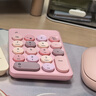 B.O.W航世 K155B 无线蓝牙数字小键盘 财务会计办公 复古圆帽 外接笔记本台式通用键盘 幻彩粉 实拍图