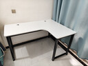 久丞家具转角电脑桌学生家用书桌双人书架一体组合桌卧室拐角L型电竞桌子 【加厚16mm桌面】白色右转角 140x100x74cm 实拍图