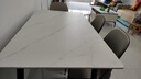 曼丘岩板餐桌家用轻奢现代简约小户型饭桌客厅长方形大理石餐桌椅组合 哑光白12mm（单桌） 120cm *宽60cm 实拍图