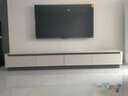 邦菲尼实木烤漆岩板电视柜茶几组合套装轻奢家用落地电视机柜 灰色柜【冰川白岩板】 1.8米电视柜 实拍图