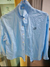 左西男童衬衫儿童纯棉2025春秋新款衬衣帅气男孩秋装外套 浅蓝色 110 实拍图
