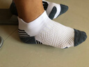 肌动（MUSCLESWING） 马拉松专业运动短袜子毛巾底防滑跑步袜男女短筒速干篮球训练袜 白黑3双装 M码（40-44） 实拍图