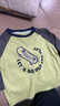 棉花堂2件装【100%棉】纯棉儿童T恤2件套宝宝上衣打底衫春秋男女童T恤he 组合四:黄绿色,麻灰 90 90/52 实拍图