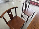 阳光半岛实木椅子中式圈椅围椅三件套茶桌椅榆木太师椅官帽椅主人椅靠背椅 胡桃色/月牙椅（拆装） 经典 实拍图