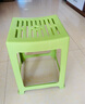 茶花 塑料凳子家用条纹高方凳子板凳46.6cm 绿色4只装  实拍图