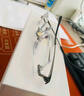 菲尔渡边钻石切边无框眼镜男士高度可配超轻钛架近视配成品高度数福音Q7 钛架+1.61超韧非球无色套餐 实拍图