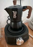 双阀摩卡壶第三代煮咖啡壶意式浓缩萃取家用冰美式拿铁咖啡器具 【2人份】黑色摩卡壶-4件套 实拍图