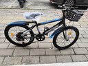 百士盾儿童自行车山地单车6-16岁以上学生减震双碟刹越野中小男女孩赛车 旗舰版7速【辐条轮】黑蓝色 22寸丨适身高135-155丨 实拍图