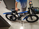 百士盾儿童自行车山地单车6-16岁以上学生减震双碟刹越野中小男女孩赛车 旗舰版7速【辐条轮】黑蓝色 18寸丨适身高115-135丨 实拍图