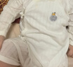 贝瑞加（Babyprints）婴儿连体衣2件装新生儿纯棉内衣长袖四季爬服宝宝哈衣薄款 白黄59 实拍图