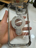 米狮【自带镜头膜】苹果15promax手机壳磁吸支架iphone15透明高级感14pro镜头全包13/16pro/17保护套 【太空银】带镜头膜 气囊防摔 高 iphone15promax 实拍图