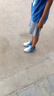 李宁热男童鞋子春秋季透气运动鞋学生跑步鞋网面气垫减震增高鞋子 天蓝 40 实拍图