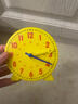 佳茉教学模型钟表模型小学教具时钟面学具数学一二年级三针联动表盘认识时间黄色时钟 实拍图