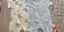 贝瑞加（Babyprints）婴儿连体衣2件装新生儿纯棉短袖爬服夏季宝宝哈衣柔软内衣 蓝59 实拍图