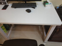 赛森实木电脑桌家用学习写字桌台式书桌办公简易书桌电竞长条子工作台 【温馨白色】16MM厚桌面E1级环保 长100*60*75加粗碳钢桌架50mm方 实拍图