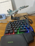 现代翼蛇 K10单手游戏键盘 左手键盘 电竞游戏电脑外接键盘 小型便携战场吃鸡键盘 黑色混光 实拍图