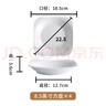 洁雅杰陶瓷盘家用白瓷盘子8.5英寸中式方形深盘菜盘汤盘微波炉可用4只装 实拍图
