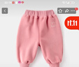 嘟嘟家童装宝宝裤子秋冬款儿童婴儿大PP裤男童棉裤女童加绒裤冬装 粉色 80 实拍图