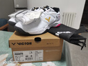 威克多（VICTOR）胜利专业羽毛球鞋男女训练比赛运动鞋宽楦减震透气防滑耐磨9200td P9200TD巭AH-亮白/深青玉灰+赠品 41 实拍图
