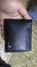 稻草人男士钱包短款头层牛皮商务百搭休闲皮夹横款两折票夹多卡位钱夹 黑色-02191700 实拍图