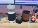 诺百纷 磁弹泡茶杯茶水分离男送礼防烫双层磁吸玻璃杯保温 T507 双层玻璃-白-360ml 实拍图