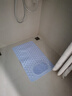 淋浴房洗澡防摔脚垫浴室防滑垫卫生间厕所隔水地垫卫浴缸吸盘垫子 浅蓝-按摩款 50*80CM【环保无味】 实拍图