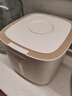 ecoco意可可 米桶防虫储米箱大米收纳盒防潮米缸面粉储存罐收纳箱储物器皿 【可放20斤】大号-奶油黄1个10L 实拍图