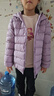 迷你巴拉【防水透湿】男女童保暖连帽三防保暖儿童羽绒外套2025年秋冬新款 粉紫70005 【白鸭绒-1000+洁净度】 140 【充绒量59.1g】 实拍图