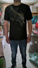 gxmy高街痞帅过肩龙短袖t恤男士夏季新款中国风潮流宽松半袖衣服男装 黑色 XL 建议130-150斤】 晒单实拍图