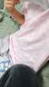 迪士尼女童速干衣2026夏透气运动短袖t恤儿童网眼短袖PBZPY0027 粉160 实拍图