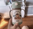 膳魔师（THERMOS）儿童吸管保温杯夏杯虎礼盒316L带把手提手刻度夏杯幼儿园宝宝TCKC 实拍图