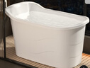 捷贝（Jebe baby）成人浴桶大人泡澡桶沐浴桶加厚全身可坐大号家用带盖浴缸塑料浴盆 象牙白简约款98CM无盖 实拍图