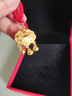 中国黄金（CHINA GOLD）平安锁黄金项链男女足金吊坠长命锁挂坠情人节送生日礼物婴儿宝宝 平安锁吊坠【红绳】约0.9g 实拍图