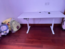 喜米莱【热卖款式】电动升降桌电脑电竞桌台式学习书桌实木办公直播桌子 【单电机】奶油白+白腿18mm桌面 长160宽70高75cm 实拍图