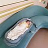 EVANGELINE 婴儿床床中床新生儿便携式可折叠旅行床睡篮迷你宝宝床15度斜坡 浅蓝 实拍图