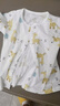 舒贝怡婴儿衣服内衣套装儿童睡衣宝宝薄空调家居服纯棉对开秋衣黄100 实拍图